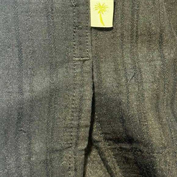 Island Shores Black Button Down Shirt Men’s Large Casual Vacation Summer - Picture 4 of 8